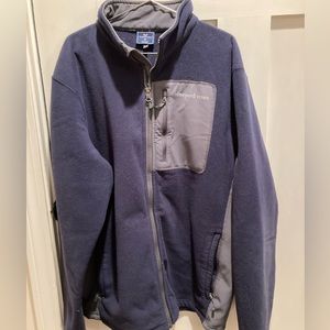 Men’s medium navy blue fleece Vineyard Vines full zip!